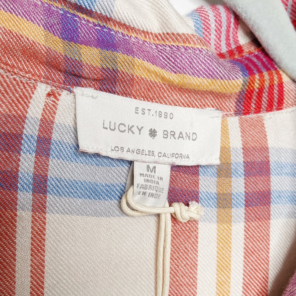 [SOLD] LUCKY BRAND Lightweight Plaid Shirt NWT - Picture 8 of 11